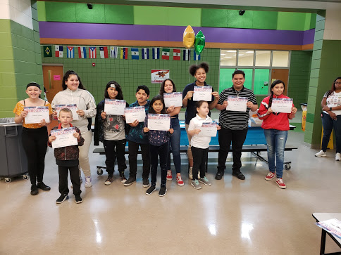  students from donuts with deans certificates